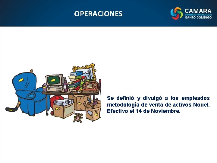 OPERACIONES Se definió y divulgó a los empleados metodología de venta de activos Nouel.