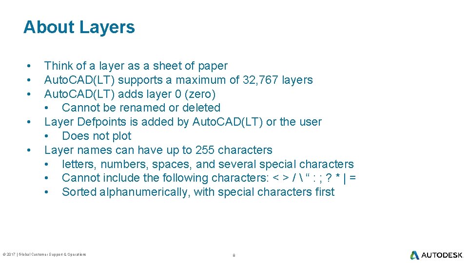 About Layers • • • Think of a layer as a sheet of paper