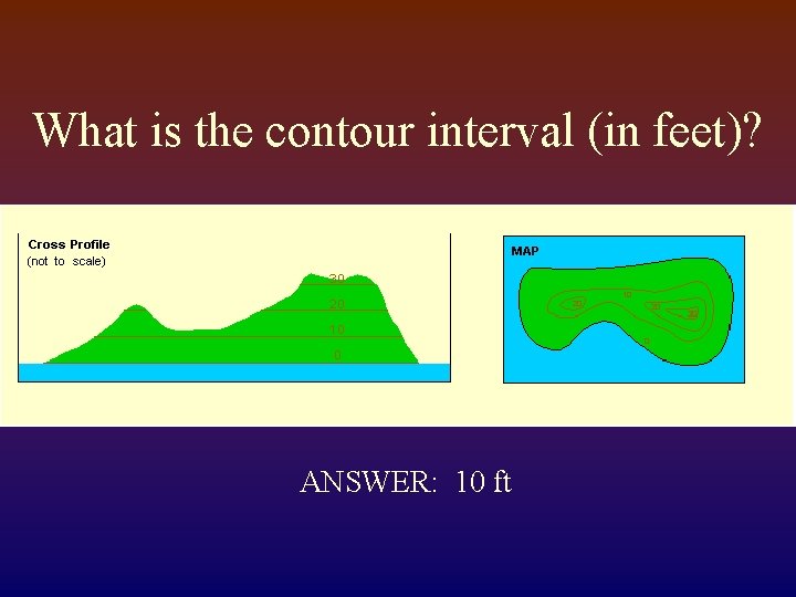 What is the contour interval (in feet)? ANSWER: 10 ft 