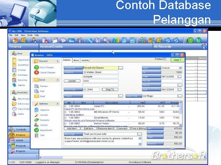 Contoh Database Pelanggan 