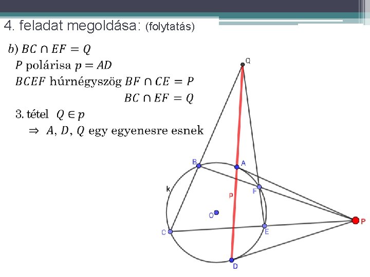 4. feladat megoldása: (folytatás) 