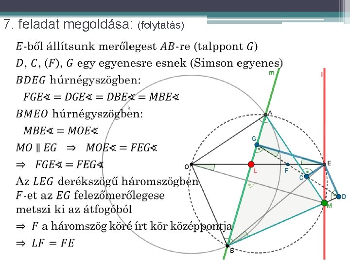 7. feladat megoldása: (folytatás) 