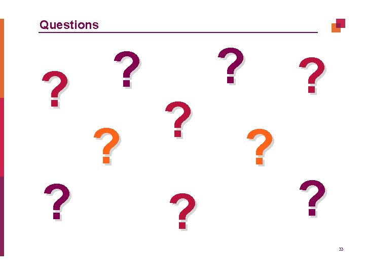 Questions ? ? ? ? 33 
