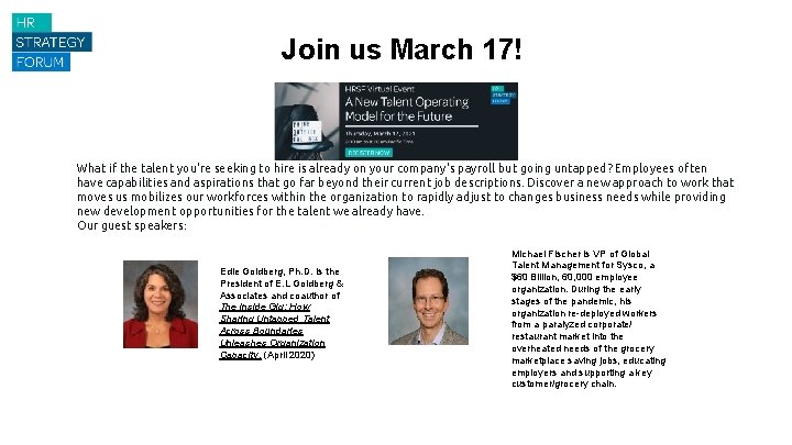 Join us March 17! What if the talent you're seeking to hire is already