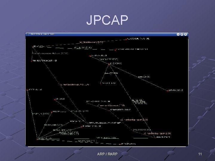 JPCAP ARP / RARP 11 