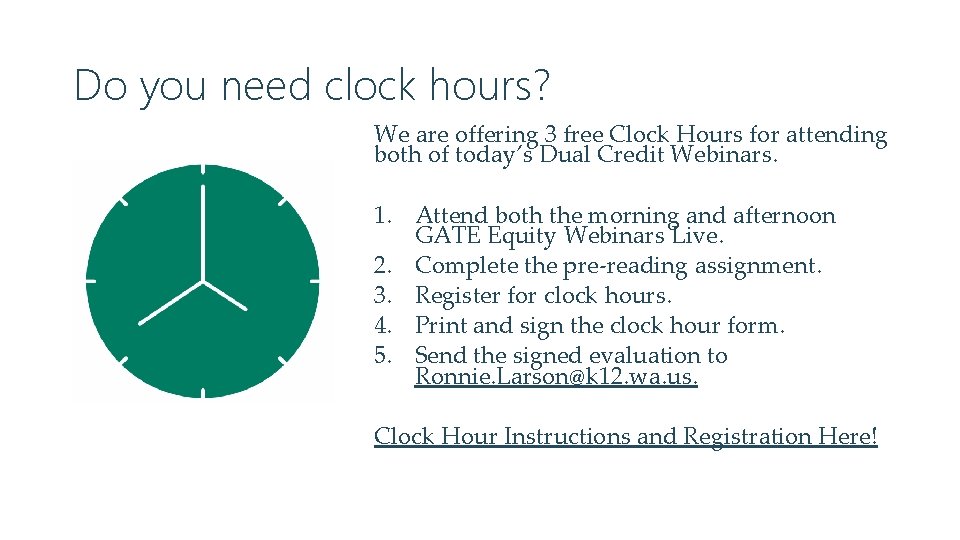 Do you need clock hours? We are offering 3 free Clock Hours for attending