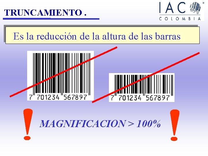TRUNCAMIENTO. Es la reducción de la altura de las barras MAGNIFICACION > 100% TRUNCAMIENTO. Es la reducción de la altura de las barras MAGNIFICACION > 100%