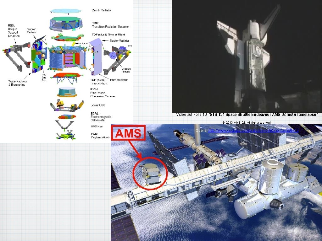 Video auf Folie 10: “STS 134 Space Shuttle Endeavour AMS 02 Install timelapse” ©