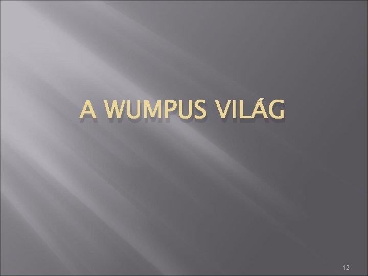 A WUMPUS VILÁG 12 