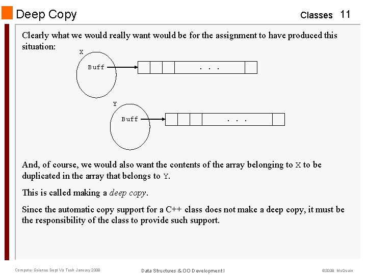Deep Copy Classes 11 Clearly what we would really want would be for the Deep Copy Classes 11 Clearly what we would really want would be for the
