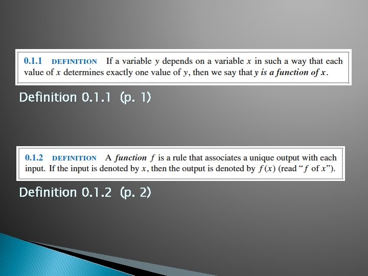 Definition 0. 1. 1 (p. 1) Definition 0. 1. 2 (p. 2) 