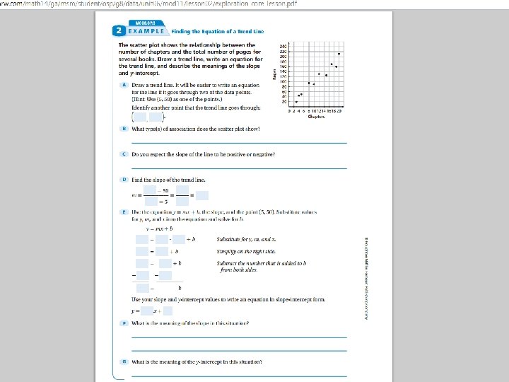 Linear Best Fit Models 