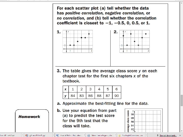 Linear Best Fit Models 