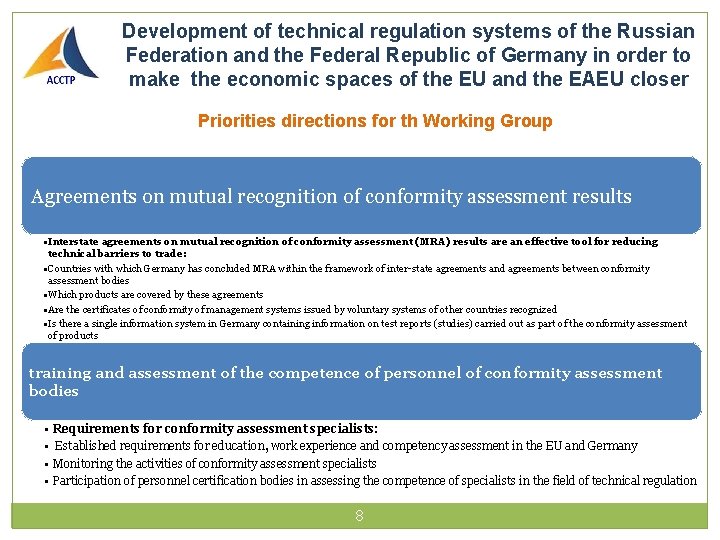 Development of technical regulation systems of the Russian Federation and the Federal Republic of