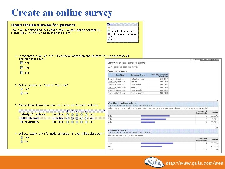 Create an online survey 