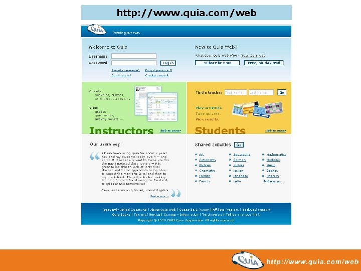 http: //www. quia. com/web 