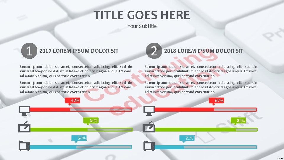TITLE GOES HERE Your Subtitle 1 2017 LOREM IPSUM DOLOR SIT 2 2018 LOREM