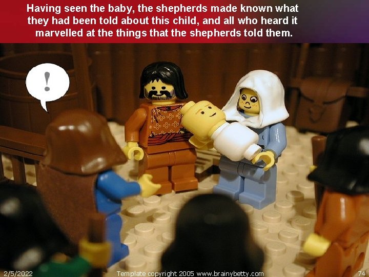 Having seen the baby, the shepherds made known what they had been told about