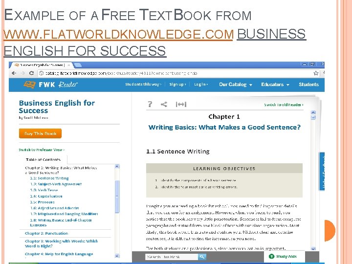 EXAMPLE OF A FREE TEXTBOOK FROM WWW. FLATWORLDKNOWLEDGE. COM BUSINESS ENGLISH FOR SUCCESS 