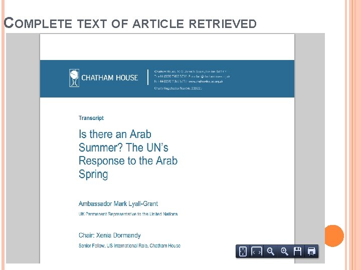 COMPLETE TEXT OF ARTICLE RETRIEVED 