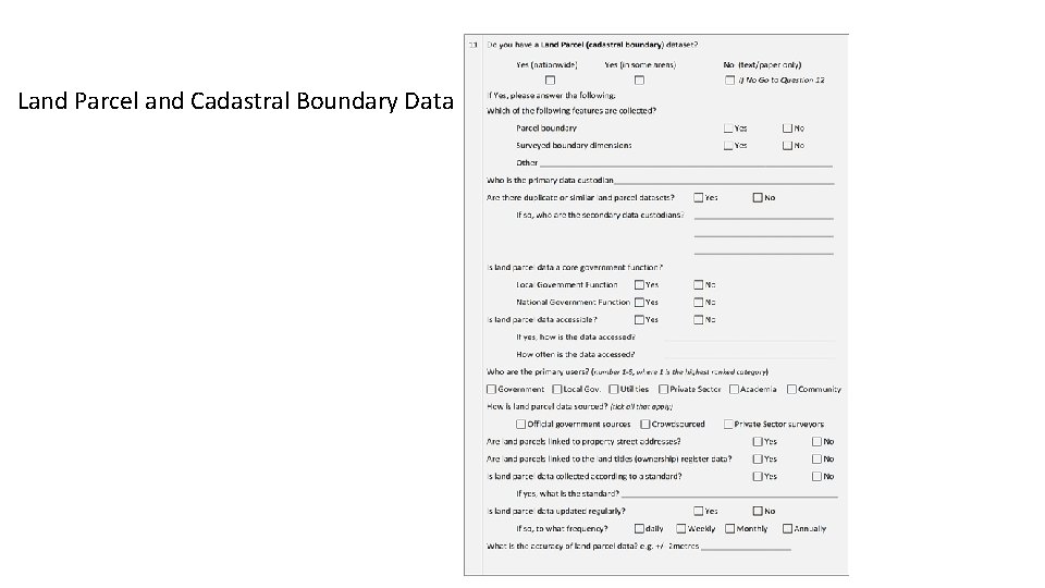 Land Parcel and Cadastral Boundary Data 
