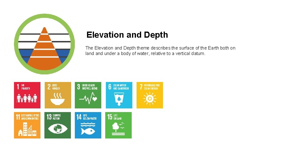 Elevation and Depth The Elevation and Depth theme describes the surface of the Earth