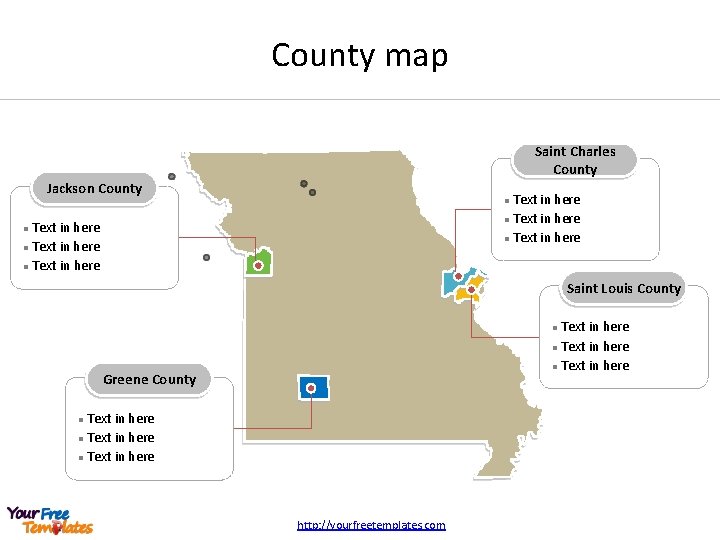 County map Saint Charles County Jackson County Text in here l Text in here