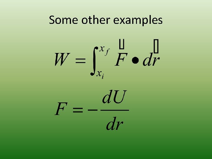 Some other examples Some other examples