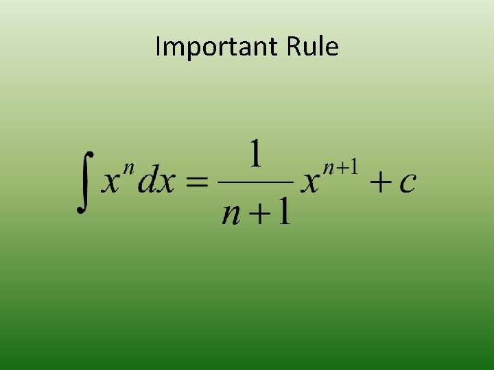 Important Rule Important Rule
