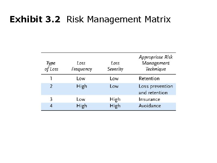 Exhibit 3. 2 Risk Management Matrix 