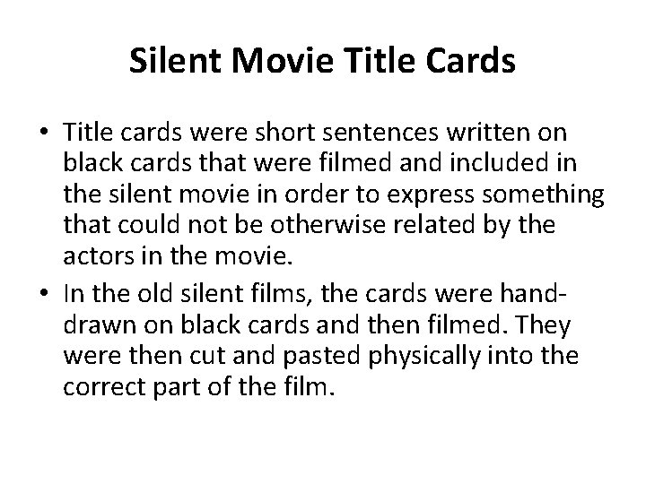 Silent Film Project Adobe PremiereAfter Effects Early Film