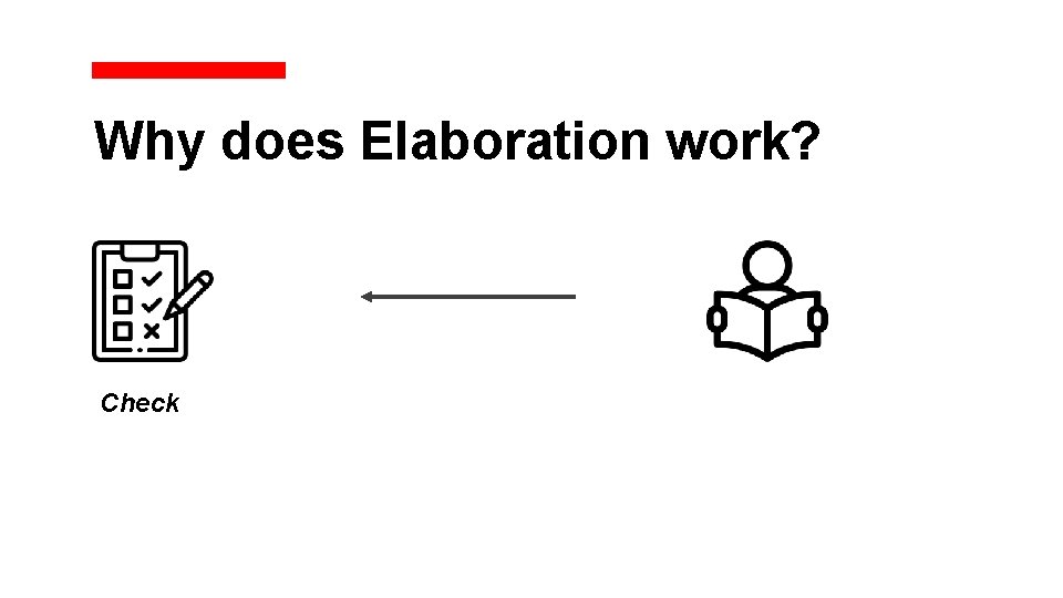 Why does Elaboration work? Check 