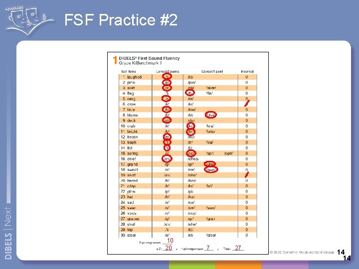 FSF Practice #2 10 20 7 7 27 27 14 14 