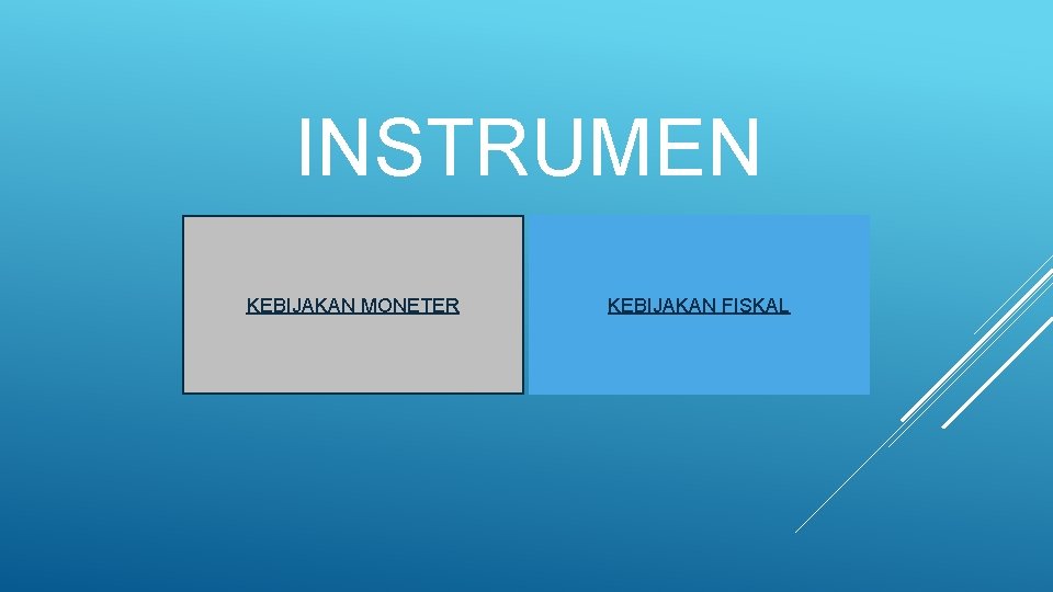 INSTRUMEN KEBIJAKAN MONETER KEBIJAKAN FISKAL 