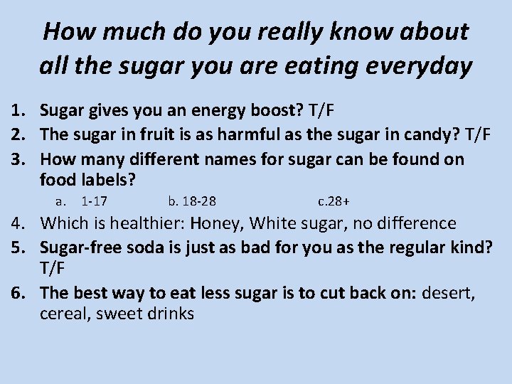 How much do you really know about all the sugar you are eating everyday