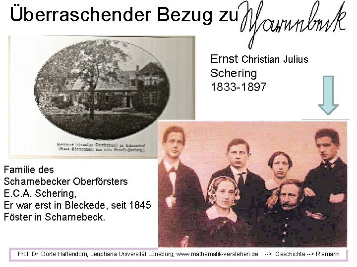 Überraschender Bezug zu Ernst Christian Julius Schering 1833 -1897 Familie des Scharnebecker Oberförsters E.