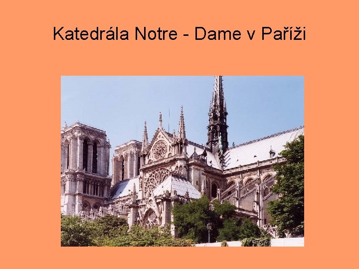 Katedrála Notre - Dame v Paříži 