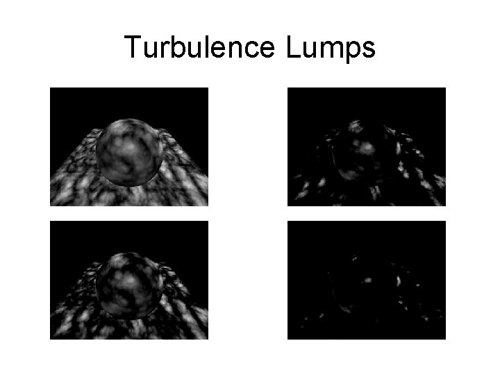 Turbulence Lumps Size=1 (no change) Size=0. 7 Size=0. 5 Size=0. 3 