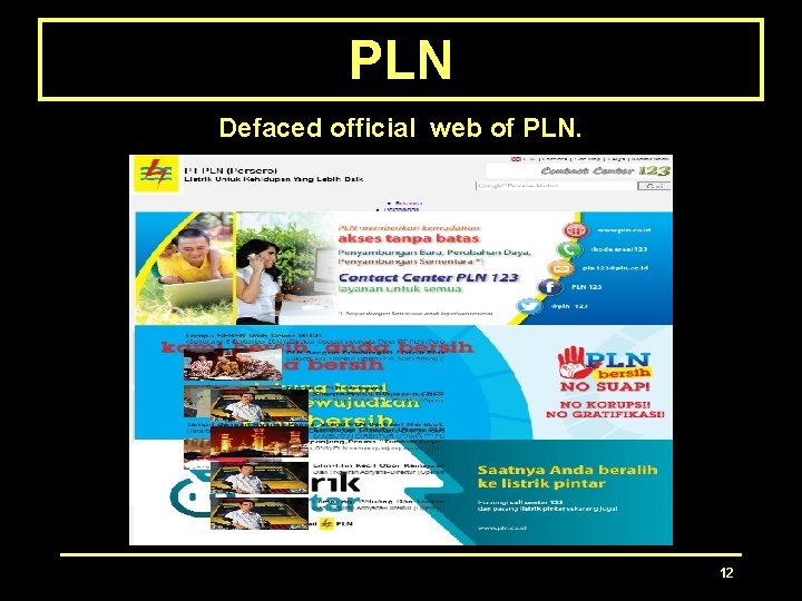 PLN Defaced official web of PLN. 12 PLN Defaced official web of PLN. 12