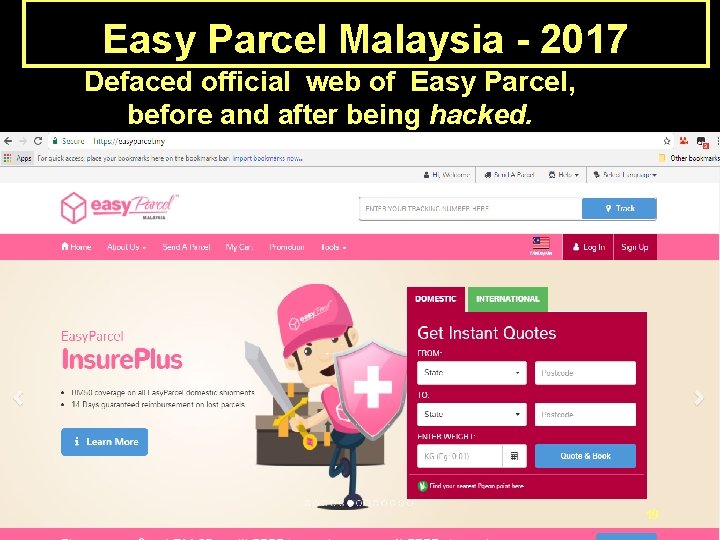 Easy Parcel Malaysia - 2017 Defaced official web of Easy Parcel, before and after Easy Parcel Malaysia - 2017 Defaced official web of Easy Parcel, before and after