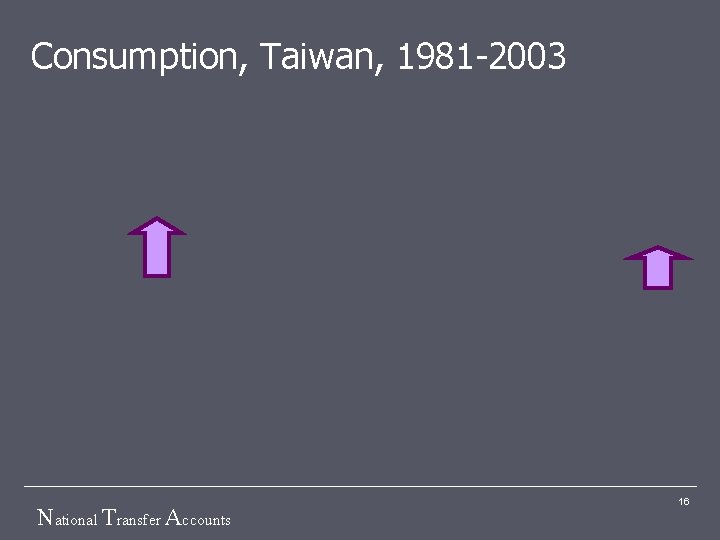 Consumption, Taiwan, 1981 -2003 National Transfer Accounts 16 