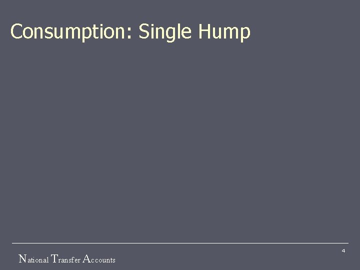 Consumption: Single Hump National Transfer Accounts 4 