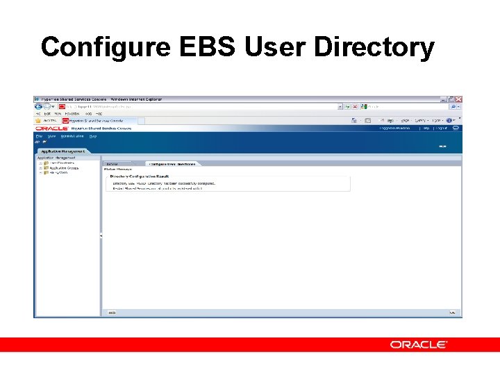 Configure EBS User Directory 