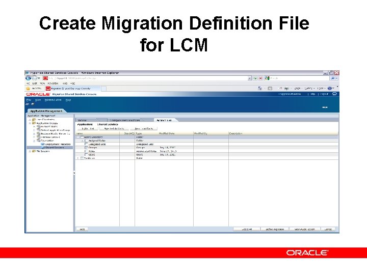 Create Migration Definition File for LCM 