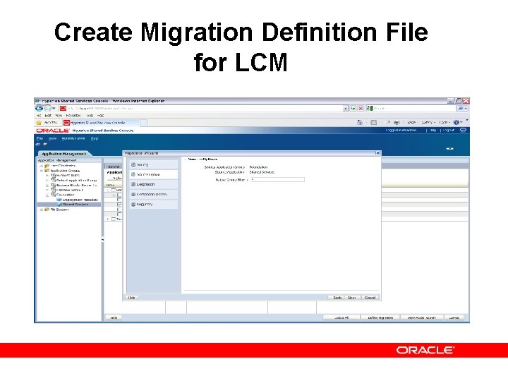 Create Migration Definition File for LCM 