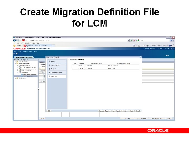 Create Migration Definition File for LCM 