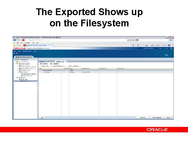 The Exported Shows up on the Filesystem 