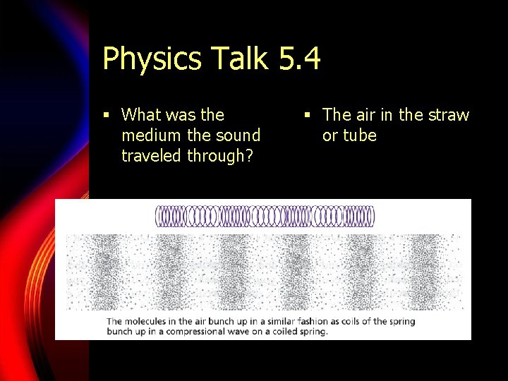 Physics Talk 5. 4 § What was the medium the sound traveled through? §