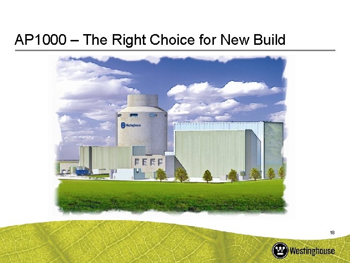 AP 1000 – The Right Choice for New Build 18 