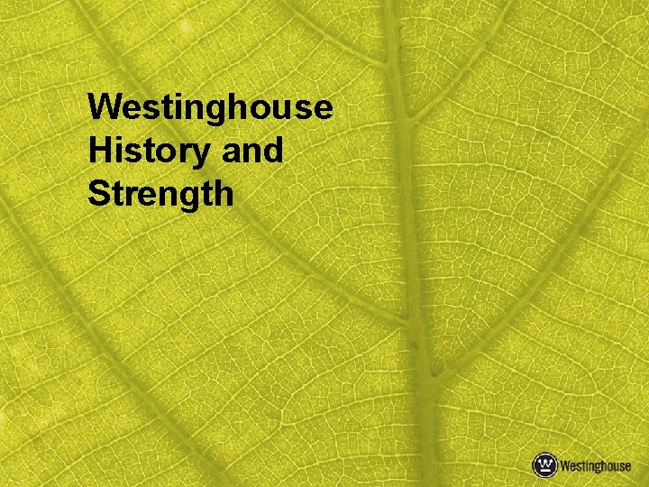 Westinghouse History and Strength 7 